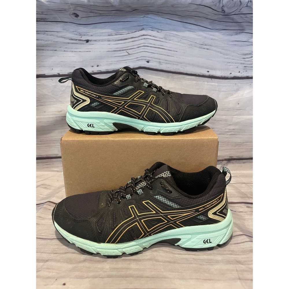 Asics Womens Gel Venture 7 / 1012A477 Black Running Shoes Sneakers Size 7.5